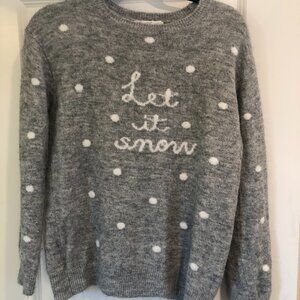 Cute and Cozy L.O.G.G. Let It Snow Polkadot Sweater
